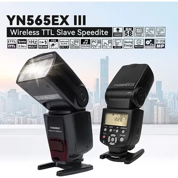 YONGNUO YN565EX III N Flash Speedlite, Bevielis Slave TTL Vadovas ir Multi Mode HSS, Suderinama su D7500 D7200 D7100 D7000 D56