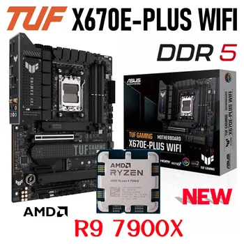 Pagrindinė Plokštė ASUS TUF ŽAIDIMŲ X670E-PLIUS WIFI Su AMD Ryzen 9 7900X CPU Kostiumas AM5 DDR5 128 GB PCIe 5.0 AMD X670 Placa Mãe Rinkinys Naujas