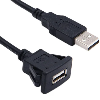 USB 2.0 Skydelis Flush Mount Cable USB2.0 A Male į USB2.0 Moters Automobilį Mount ilgiklis už Automobilių, Sunkvežimių, Valčių, Motociklų 1m/2m