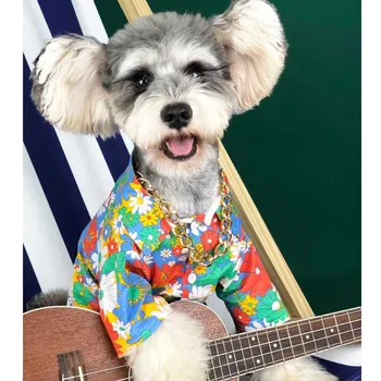 Mažų Šunų Drabužiai, Pigūs Rūbai Augintiniai Vasaros Paplūdimio Gėlių Marškinėliai Bull Šuo Pitbull Čihuahua Katė Produktus