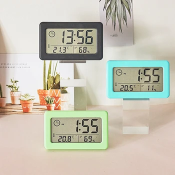 Skaitmeninis Laikrodis, Darbalaukio Temperatūros Skaitmeninis LCD Termometras Darbalaukio Drėgmėmačiu baterijomis, Laiko, Datos, Kalendoriaus Namų Dekoro