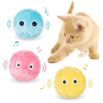 Smart Kačių Žaislai Interaktyvus Kamuolys Pliušinis Elektros Katžolių Mokymo Žaislas Kačiukas Touch Skambėjo Pet Produkto Girgždėti Žaislas Kamuolys Katė Supplie