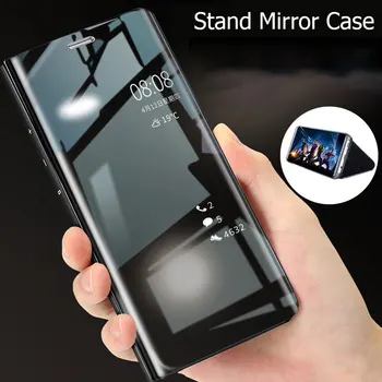 Luxury Smart Veidrodis, Flip Case For Samsung Galaxy Note 8 9 10 20 S10e Lite 5G A53 S20 S21 S22 Ultra S8 S9 S10 Plius FE Dangtis
