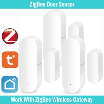 ZigBee Durų, Langų Jutiklis, Detektorius Tuya Smart Gyvenimo App 