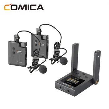 Comica BoomX BoomX-U U1 U2 Bevielis Mikrofonas Transliavimo Lygio Mini Mic UHF Siųstuvai Imtuvo Rinkinys, skirtas DSLR Telefono Kamera