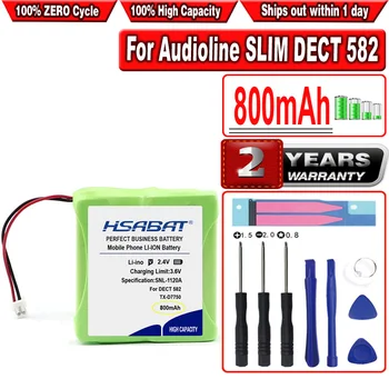 HSABAT 800mAh Baterija Audioline SLIM DECT 582, TEXET TX-D7400 TX-D7750