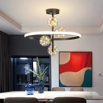 Šviestuvai Žibintai Šiaurės šalių namų dekoro valgomasis Pakabukas lempa, patalpų apšvietimas, Lubų kabo žibintas šviestuvas lempa už kambarį