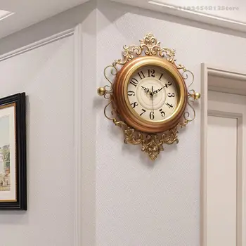 Amerikietiško Stiliaus Kambarį Laikrodis Kūrybinės Europos Sieninis Laikrodis Retro Art Wall Žiūrėti Dekoratyvinis Sieninis Laikrodis Namie Išjungti Mados