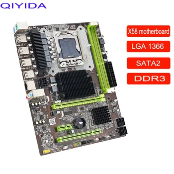 Qiyida X58 LGA 1366 Plokštė LGA1366 Paramos REG ECC DDR3 ir Xeon 