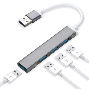 4 in 1 Tipas-C USB3.0 Hub 4 Port Multi Adapteris, Splitter OTG Už Xiaomi 