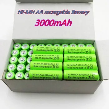 Veciikala-100%.Originalus.recargables.de.NI-MH.baterías recargables.de.1,2 V. AA3000mAh.precargables.para.juguetes.