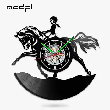 MCDFL Vinilinę plokštelę Šviesos Sieninis Laikrodis Kambario Dekoracijas Laikrodis Namų Dekoro Estetika, Interjero Dizainas, Tylus Žiūrėti 3D Palėpė