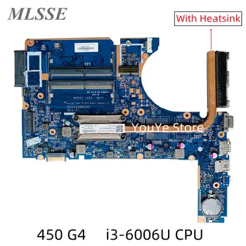 Restauruotas HP ProBook 450 G4 Serijos Nešiojamojo kompiuterio pagrindinę Plokštę Su Heatsink i3-6006U CPU 913957-601 913957-001 DA0X83MB6H0 MB DDR4