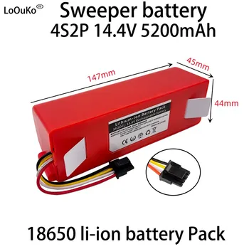 4S2P 18650 Li-ion Įkrovimo Sweeper Baterija,14.4V5200mAh, Tinka Xiaomi 1S Ir Kangtai Kangjia5090 Robotas Dulkių siurblys