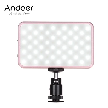 Andoer FL-08 Mini LED Vaizdo Šviesos Kolegijos Fotografijos įmontuota Įkraunama Baterija, Canon Nikon Sony DSLR Fotoaparatas