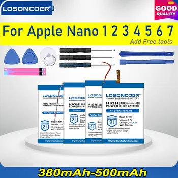 500mAh 616-0531 Baterija Apple ipod Nano 3 kartos (3G 3 3Gen Kartos 3 A1236 1 A1137 2 A1199 4 5 5 6 6 7 7 A1446 Baterija