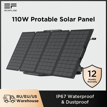 EcoFlow 110W Portable Solar Panel Chainable Sulankstomas Atramą Skydelis Saulės Energijos Įkroviklis elektrinė IP67 atsparus Vandeniui