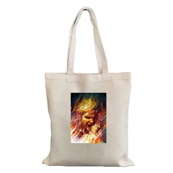 Layne Staley spausdinti Pirkinių Krepšys Drobės Shopper Bag Pečių Maišą Daugkartinio naudojimo drobės pirkinių krepšys