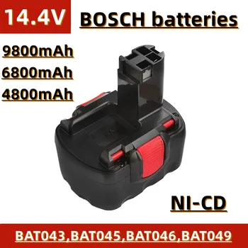 14,4 V elektriniu suktuvu baterija, 4800mAh~9800mAh, už Bosch įrankiai BAT043 BAT045 BAT046 BAT049 BAT120, ir tt