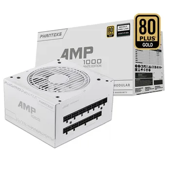 Phanteks AMP Baltos spalvos 1000W PCIE5.0 pagalbą internetu RTX40 Serija Visų Japonų Kondensatoriai Aukso Medalį Visą Maitinimo režimo