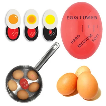 Kiaušinių Laikmatis Tobula Spalva Keičiasi Laikmatis Yummy Minkštas Sunku Virtų Kiaušinių Virimo Virtuvė Eco-Friendly Dervos Kiaušinių Raudona laikmatis įrankiai