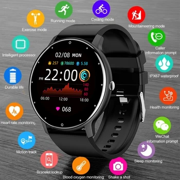 LIGE 2023 Naujas Smart Watch Vyrai Visiškai Jutiklinį Ekraną Sporto Fitneso Žiūrėti IP67 atsparus Vandeniui Bluetooth 