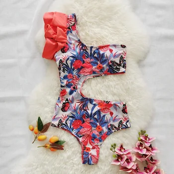 Vienas Gabalas Bikini Mados Paplūdimio Rankšluosčiai Naują Stilių Vieną Pynimas Shouler Gėlių
