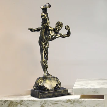 Karalius Kung Fu Bruce Lee Dervos Figūrėlių Kolekcija Modelis Skulptūra 