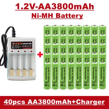 1.2 V AA Baterijos, 1.2 v 3800mah, įkraunama ni-MH Baterija, Nuotolinio Valdymo, Žadintuvas, MP3, ir t.t., Parduodu su įkrovikliu