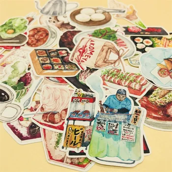 33Pcs/Set Retro Skanus Japonų Maisto Lipduką 