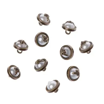 581C 10vnt 10mm Dirbtiniais Pearl Bičių Mygtukai, Siuvimo Paltas Vestuvių Amatų Scrapbooking Embellishment 