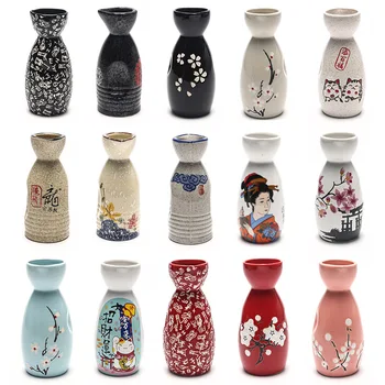Restoranas apdaila Dekoratyvinis Lašišos sašimi garnyras butelis Sauso ledo nedidelį puodą ledo taurė Vyno butelis Japonų kūrybos keramika