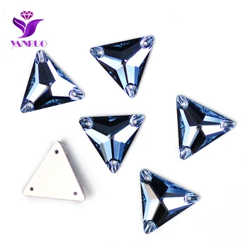 YANRUO 3270 Trikampis Safyras Siuvimo Akmenys Blue Crystal 