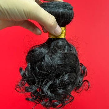 10-14 Cm Trumpas Pixie Garbanotas Žmogaus Plaukų Ryšulių Funmi Rose Garbanotas Žmogaus Plaukų Ryšulių Brazilijos Plaukų Pynimas Žmogaus Plaukų Priauginimas