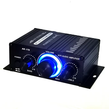Mini Stereo Stiprintuvas Dc12V Dual Channel Hi-Fi Audio Grotuvas Palaiko Mobilusis Telefonas, Dvd Įvesties Motociklo Automobilių vidaus vartojimui