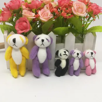 Mini Bendras Lokys Minkštas Pliušinis Žaislas Juoda ir Balta Meška Pakabukas Pagrindinių Grandinės Puokštė Žaislas Panda Pliušinis Lėlės Vaikams 