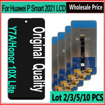 2/3/5/10 VNT./daug Originalą Huawei Y7A LCD Ekranas Jutiklinis Ekranas skaitmeninis keitiklis Skirtas Huawei P Smart 2021 Ekranas Už Garbę 10X Lite