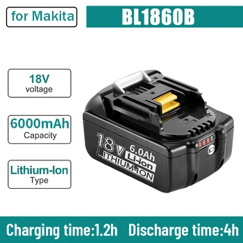 Lokalen lieferung Für Makita 18V 6000mAh Aufladbare Galia Werkzeuge Batterie mit LED Li-Ion Ersatz LXT BL1860B BL1860 BL1830
