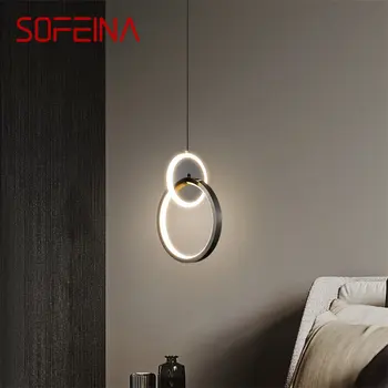 SOFEINA Šiuolaikinės Juoda Vario Šviestuvo LED 3 Spalvų Kūrybos Dekoratyvinis Kabo Šviesa Namuose Kambarys