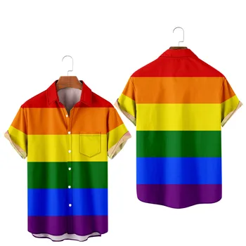LGBT Pride Meilės, Lesbiečių Vaivorykštė Dizainas, Spausdinimo Trumpas Rankovės Kišenėje Marškinėliai LGBT Spausdinti Marškinėliai Vyrams Ir Moterims Viršų