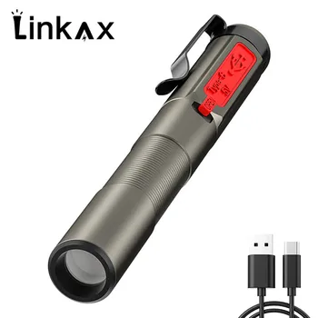 LED Žibintuvėlis Mini Penlight 2 spalvos Balta/Šiltai Built-in Baterijos TIPAS-C USB Įkraunamas LED Šviesos Medicinos Patogu Pen Šviesos