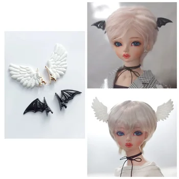 BJD doll reikmenys, tinkami 1/3 1/4 1/6 dydžio lėlė su staigius velnias angelas sparnų šukuosena