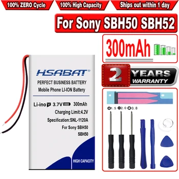 HSABAT 300mAh Polimero Li-ion SBH52 Baterija SONY SBH52 SBH-52 SBH50 SBH-50 laisvų rankų įranga AHB291634P