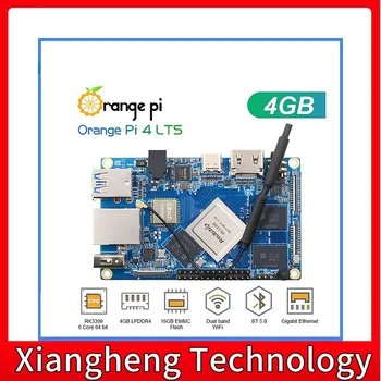 Oranžinė Pi 4 LTS 4GB LPDDR4+16GB EMMSP Rockchip RK3399,Paramos Wifi+BT5.0,Gigabit Ethernet, Paleisti Android,Ubuntu,Debian OS