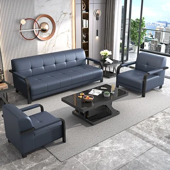 Mados verslo biuro sofa, moderni ir paprasta priimti svečius, trys-asmuo, biurą, derybų geležies kavos staliukas