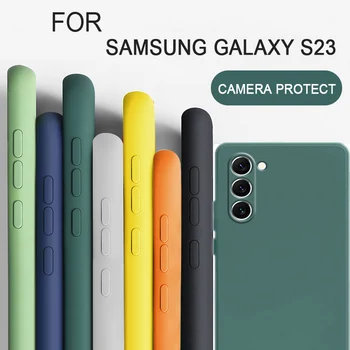 Samsung Galaxy S23 atsparus smūgiams Aikštėje Skysčio Silicio TPU Telefono dėklas Galaxy S23+/Galaxy S23 Ultra/Galaxy S21 S22 S20 Ultra FE